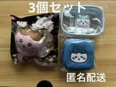 ちいかわ　クリアミニポーチ　カラビナ付刺繍スクエアミニポーチ　スクイーズハチワレ