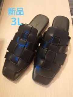 【新品】MARIEコラボ・しまむら編み込み風 フラットサンダルのサムネイル