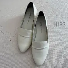 【HIPS】 ホワイトパンプス　春パンプス　本革　日本製のサムネイル