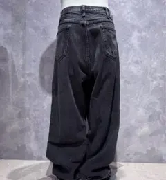 USA 古着 Wrangler ブラックデニムパンツ ワイド buggy
