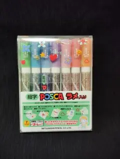 新品　三菱鉛筆 水性サインペン ユニ ポスカ ラメ入り 細字 7色のサムネイル