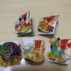 Disney ミッキー ミニー他 ピンバッジ 5個セット