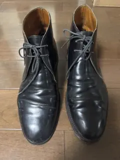 PRADA ブラック レザー チャッカブーツ 28cm - メルカリ