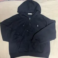 SHEIN 紺色 ネイビー ハーフジップパーカー