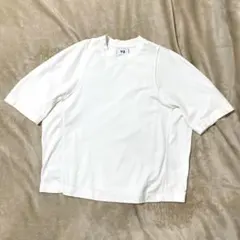 ■美品■Y-3　クルーネック Ｔシャツ　シグネチャーロゴ　ホワイト　レディースMのサムネイル