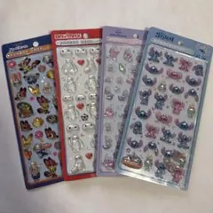 ディズニー ボンボンドロップシール 4種 スティッチ ベイマックス 他