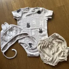 プティマイン　ミッフィー　半袖ロンパース　かぼちゃパンツのおまけつき