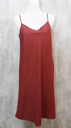 ユニクロ　赤茶 インナーキャミソール ロング　Lサイズ