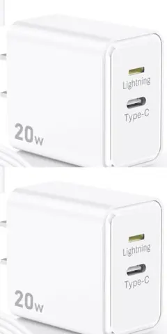 iphone 充電器 type-c PD 20W 2ポート タイプc 充電器2個