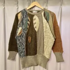ヴィンテージ 古着 80's レトロ総柄セーター