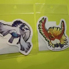 ポケモン レジェンドリサーチ ダイカットステッカー 2種 ホウオウ ルギア
