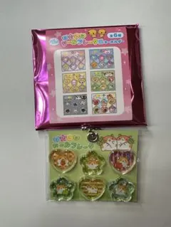 おはじきシールフレーク風キーホルダー　ハムちゃんずワールドのサムネイル