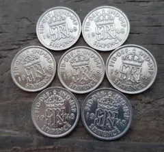 幸せのシックスペンスコイン イギリス ラッキー6ペンス 3枚セット