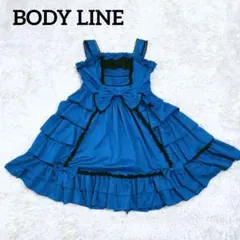 1669 BODYLINE ロリータ ジャンパースカートドレス コバルトブルー