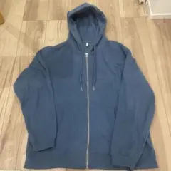 青色 Mサイズ フルジッパー パーカー