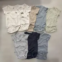 H&M 前開き半袖ボディスーツ 8点セット