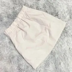 ヘザー　スカート　（M）　シンプル　無地　ウエストゴム　裏地有り　着回し