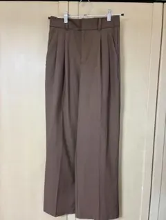 GU ブラウン ワイドパンツ Sサイズ
