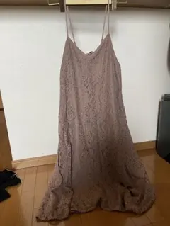 GW限定値下げ ベージュ レース キャミワンピース Mサイズ