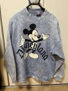 USA製 90s ディズニー ミッキー スウェット ケミカルウォッシュ 古着