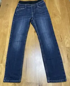 150サイズ ダークブルー ストレートパンツ