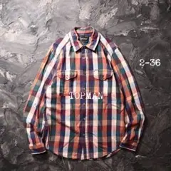 TOPMAN ネルシャツ チェック　マルチカラー　コットンのサムネイル