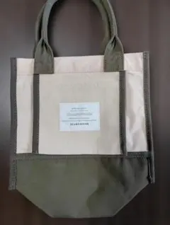 BEAMS DESIGN トートバッグ カーキ キャンバス
