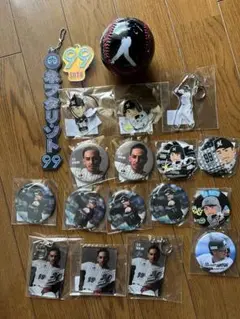千葉ロッテマリーンズ　ネフタリソト　グッズセット　アクリルキーホルダー缶バッジ