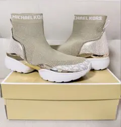 MICHAEL KORS メッシュスリッポン Khaki Multi US 7M