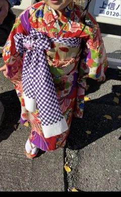 値下げしました！ 3歳　七五三　アンティークカラフルレトロな着物