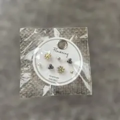 フラワー形状ピアスセット 6個