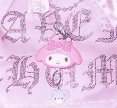 マイメロディ　フェイス型リールキーホルダー ピンク　マイメロ　キーケース
