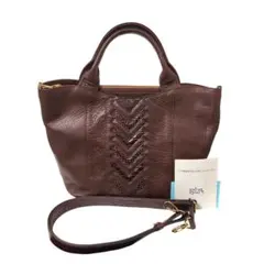 IBIZA　トートバッグ　ショルダーバッグ　レザー　ブラウン　茶色　2way