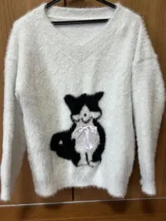 即日発送　2点セット Vネックニットトップス+ニットキャミ