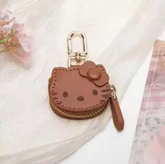 ハローキティ コインケース ブラウン　キーホルダー　AirTag
