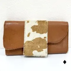 アンティカ antiqua ハラコ本革財布 長財布 ブラウン 日本製のサムネイル