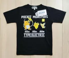 未使用タグ付き ポケットモンスター 半袖Tシャツ 黒 120cm