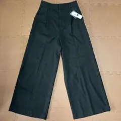 グローバルワーク ブラック ワイドパンツ あったか素材　M 新品タグ付