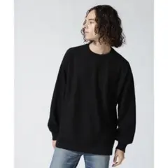 crepuscule Moss Stitch L/S 鹿の子ニット　ブラックのサムネイル