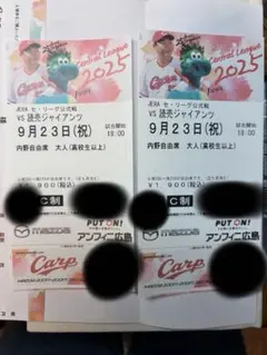 2025年最新】マツダスタジアムチケットの人気アイテム - メルカリ