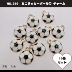 No.249 ミニサッカーボール チャーム 10個セット♡