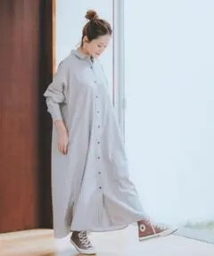 【新品】高山直子さんコラボ EiiS ボリュームシャツワンピ