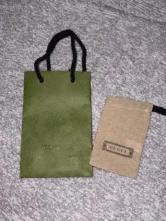 GUCCI グリーンショップ袋 小型