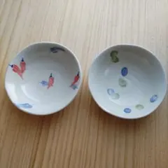 片岡鶴太郎 手描き皿 2枚セット