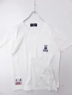【値下げ】サイコバニー　Psycho Bunny　半袖Tシャツ　刺繍入り　白　Mのサムネイル