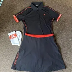 J.Lindeberg ジェイリンドバーグ ゴルフウェア上下ブラック/レッド