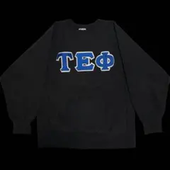 希少 80s ブラック リバースウィーブ 黒 プリントトリコ 2枚タグ 目無XL