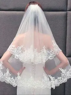 【新品未開封】レース装飾付きロングベール