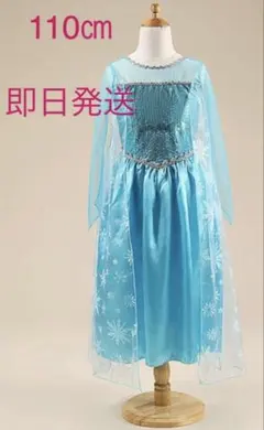 【値下げ中】キッズ　エルサ風ドレス　110㎝のサムネイル