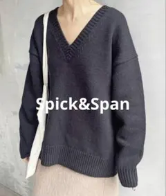 Spick & Span✨大人気　ローゲージニットVネックプルオーバー